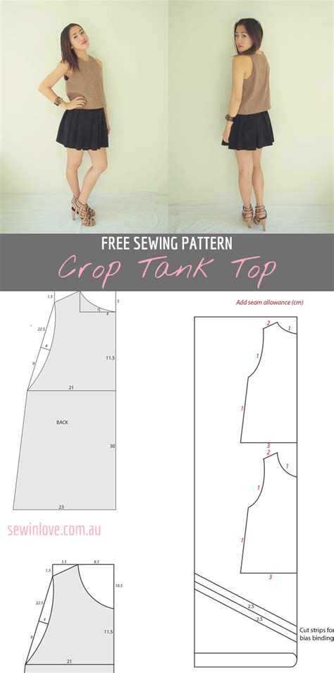 Free Crop Tank Top Sewing Pattern And Tutorial Sew In Love