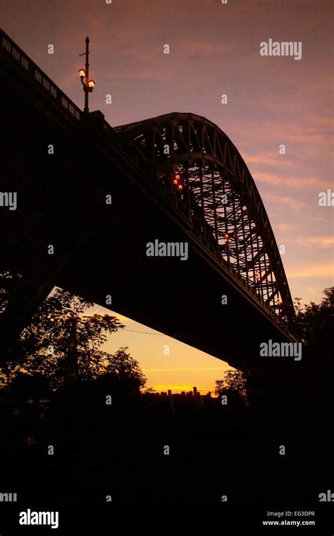 The Tyne Bridge At Sunset Stock Photo Alamy