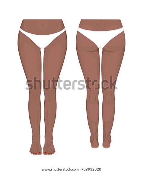 Posterior Frontal Anterior Back Views African Stock Vector Royalty