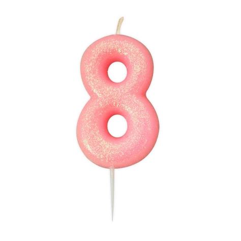 Pink Glitter Number 8 Birthday Cake Candle Decoration Buy Online
