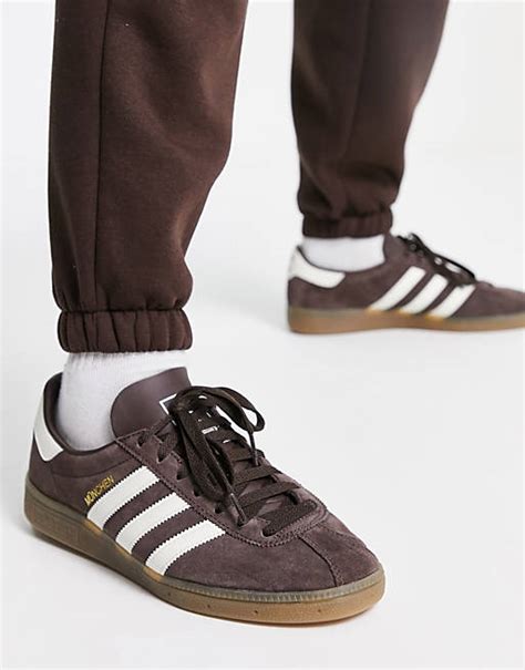 Adidas Originals Munchen Sneakers In Brown Asos