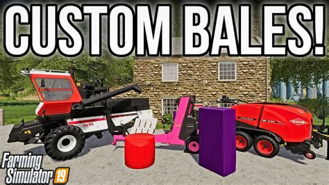 New Mods Fs19 Custom Colored Bales And Balers Plus New Combine 17