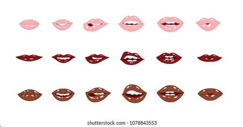 Lips Vector Collection Illustration Sexy Doodle Stock Vector Royalty Free 1078843553