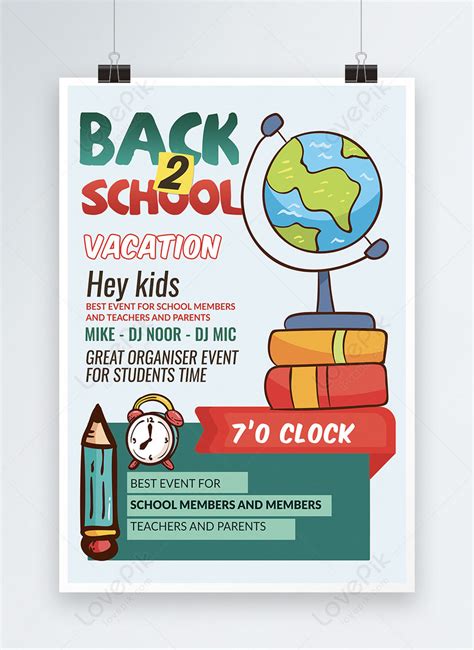 Creative Back To School Poster Templates Template Imagepicture Free