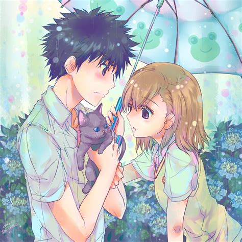 3206764 1600x1600 Anime Beautiful Boy Cat Couple Cute Girl