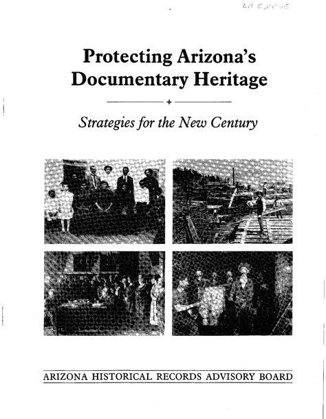 Protecting Arizona's documentary heritage : strategies for the new