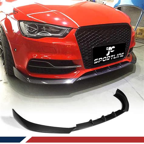 Buy Jc Sportline Carbon Fiber Front Lip For Audi S3 A3 Sline Sedan 2014