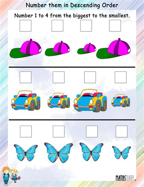Sorting letters allows to organize a word or a sequence of letters here is an example with alphabetic order. Ascending-Descending Order - Grade 1 Math Worksheets
