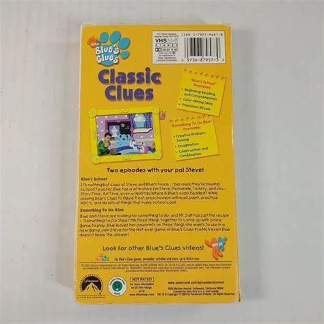 BLUES CLUES Classic Clues VHS NICK JR EDUCATIONAL PBS FREE SHIP