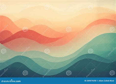 A Colorful Waves Of Different Shades Of Blue And Green Stock