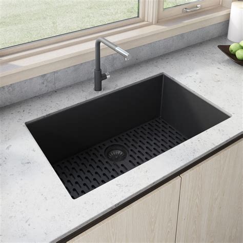 Ruvati 27 X 18 Inch Granite Composite Undermount Single Bowl Kitchen