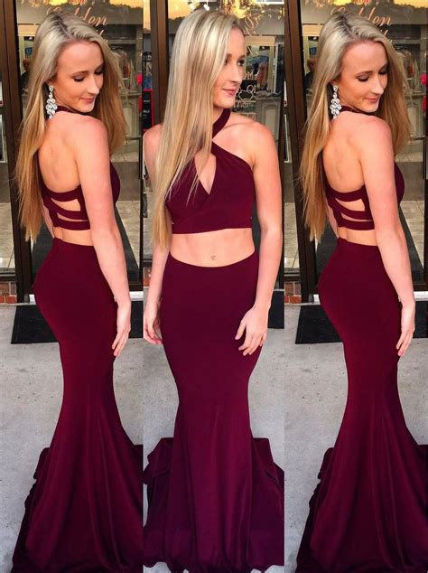 Sexy Two Piece Mermaid Burgundy Prom Dresses · Dressydances · Online Store Powered By Storenvy
