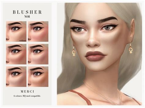 The Sims Resource Blusher N08 By Merci • Sims 4 Downloads