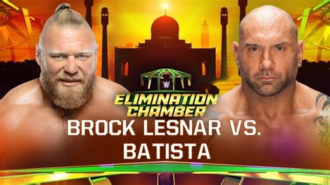 Wwe 2k23 Dream Match Batista Vs Brock Lesnar Elimination Chamber 2024