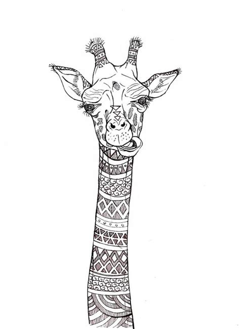 Anna Maggi Animal Coloring Pages Giraffe Art Mandala Design Art