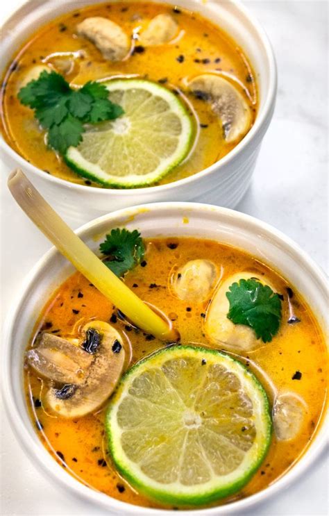 This is my to go tom kha gai cocount soup. Tom Kha Gai (Thai Chicken Coconut Soup) | Chicken coconut ...