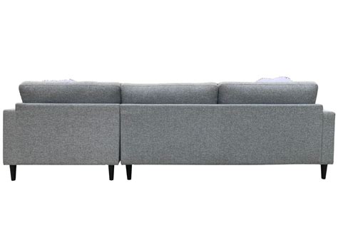 Tasman Linen Upholstered Sectional Sofa With Ottoman Grey Ifurniture