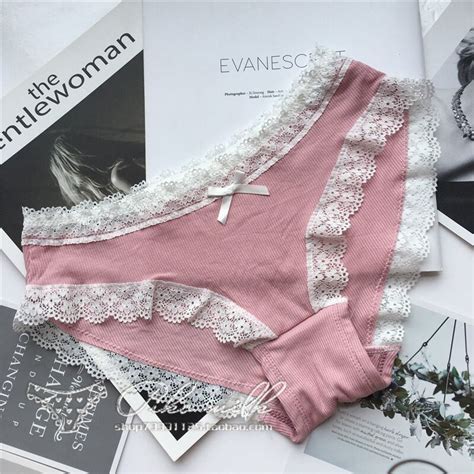 hui guan trendy simple women underwear panties stretchy cute floral lace briefs sweet sexy