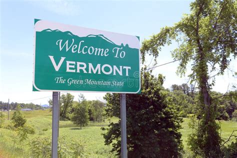 Welcome To Vermont Stock Photo Image Of Welcome Sign 5972688