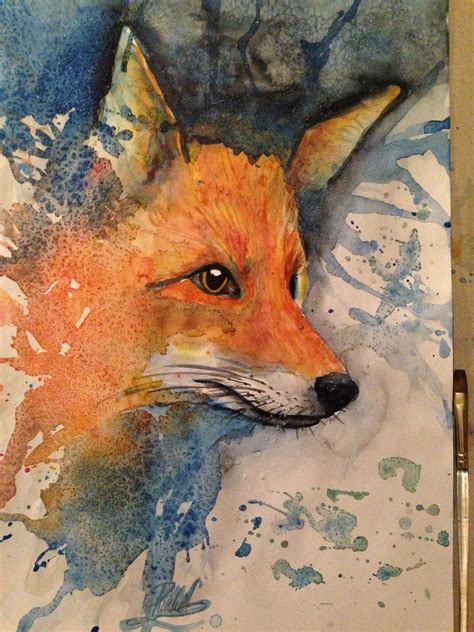 Watercolour Fox Watercolor Fox Fox Artwork Fox Art