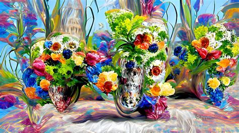 Beautiful Ai Bouquets Digital Art By Peggi Wolfe Pixels