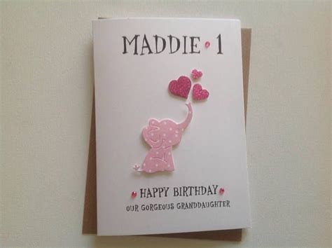 Handmade Personalised 1st Birthday Card Daughter 1st Birthday Cards
