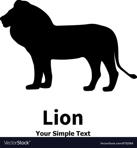 Isolated Lion Silhouette Royalty Free Vector Image