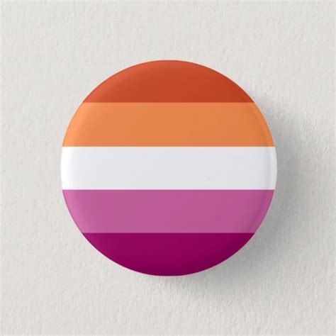 lesbian pride button orange pink au