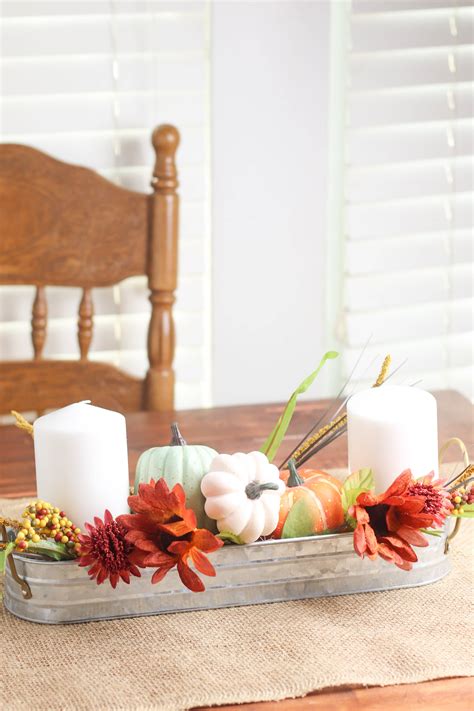 Diy Fall Centerpiece Beautiful Farmhouse Table Decoration