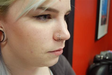 Double Side Nostril Nose Piercing Double Nose Piercing Double Nostril Piercing