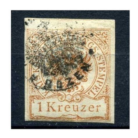 Rare 1 Kreuzer Austria Empire Osterreich Marke Stamp Timbre Stamp