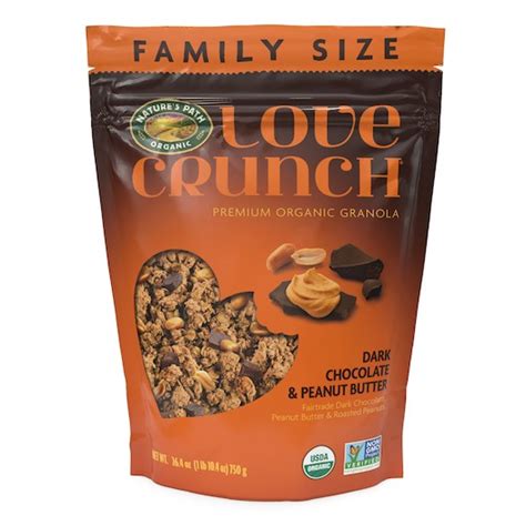 Love Crunch Dark Chocolate Peanut Butter Organic Granola Pouch 11 5