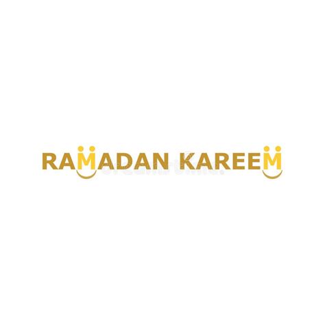 Ramadan Kareem Logo With Smile Design Stock Illustration Illustration