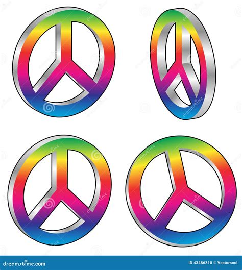 Peace Signs Stock Vector Illustration Of Peace Colorful 43486310