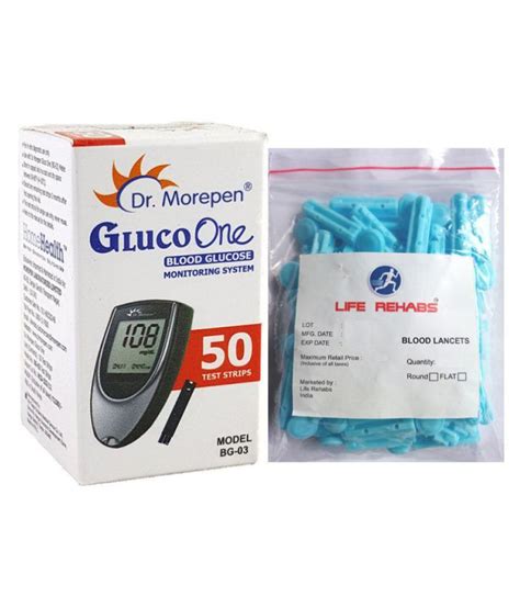 Buy Dr Morepengluco One BG 03 50 Strips With 50 Lancets Online At
