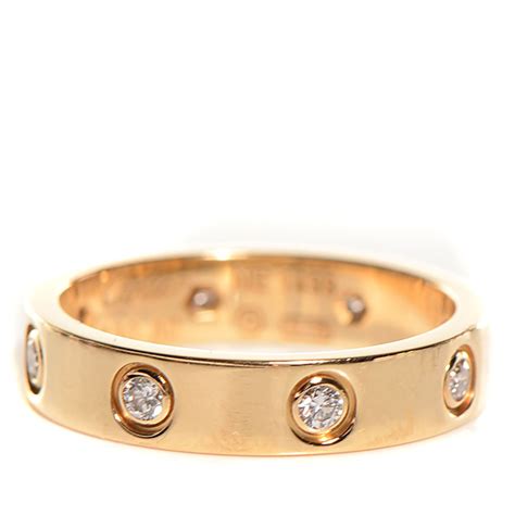 Safe shipping and easy returns. CARTIER 18K Yellow Gold 8 Diamond 4mm Wedding Band Love ...