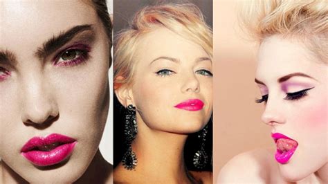 Bold Pink Lipstick Makeup Uniq Log