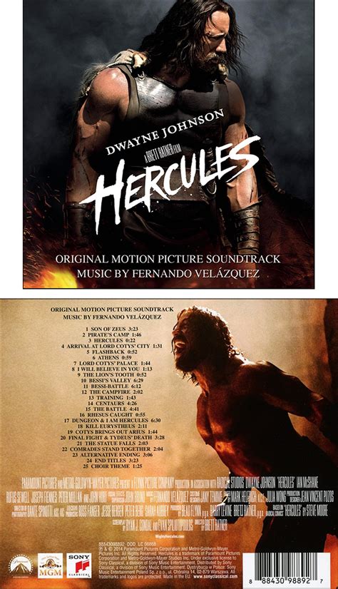 Hercules Soundtrack Details