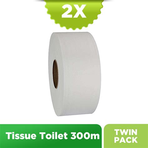 Promo Livi Evo Toilet Jumbo Roll Tissue 300m 2 Ply 2 Pcs