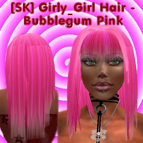 Second Life Marketplace [sk] Girly Girl Hair Bubblegum Pink Boxed