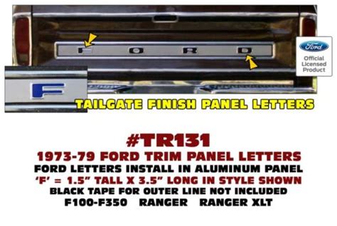 Tr131 1973 1974 1975 1976 1977 1978 1979 Ford Tailgate Trim Panel