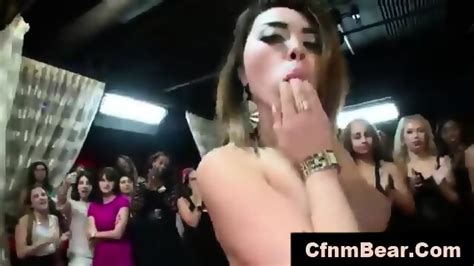 Strippers Get Blowjobs From Group Of Cfnm Babes Who Also Lick Pussy At Party Eporner