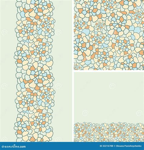 Set Of Pebble Textured Seamless Pattern And Stock Vector Illustration