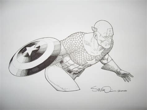 Steve Mcniven Captain America In J Ks Captain America Comic Art