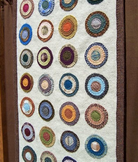 Traditional Penny Rug Wall Hanging Pattern Wa106 Etsy