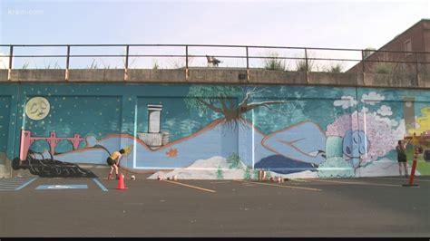 Painting The Town Artists Help Transform Graffiti Covered Wall With
