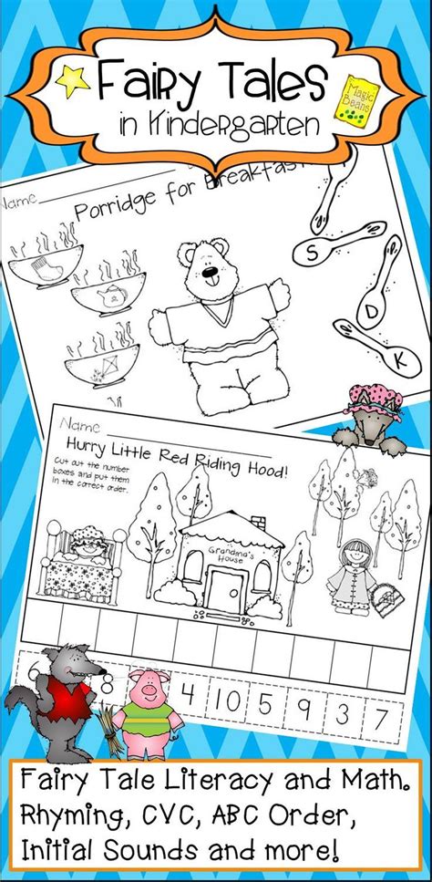 Kindergarten Fairy Tales Literacy And Math Activities Fairy Tale