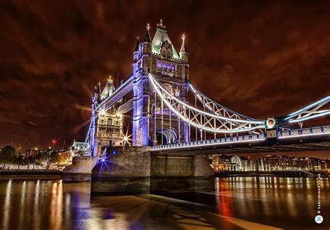 Night Photography With Long Exposure At Tower Bridge In London