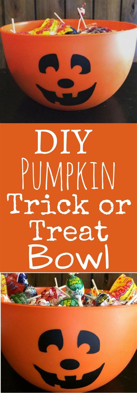 This Diy Pumpkin Trick Or Treat Bowl Is A Fun Halloween Craft Idea