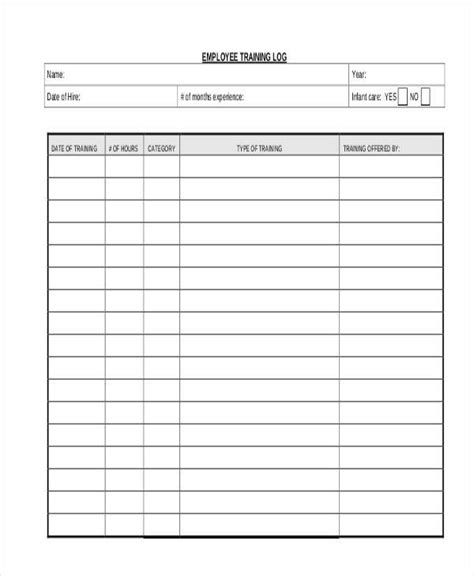 Free 38 Log Sheet Samples And Templates In Pdf Ms Word